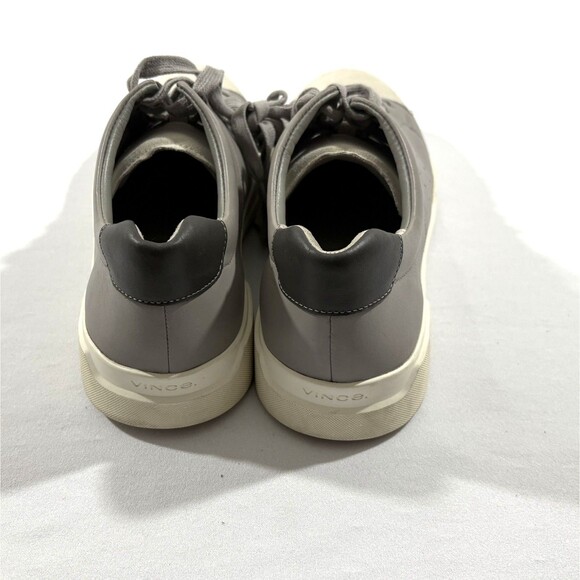 Vince Brady Gray Leather Suede Casual Lace Low Ankle Sneakers Shoes Mens Sz 11